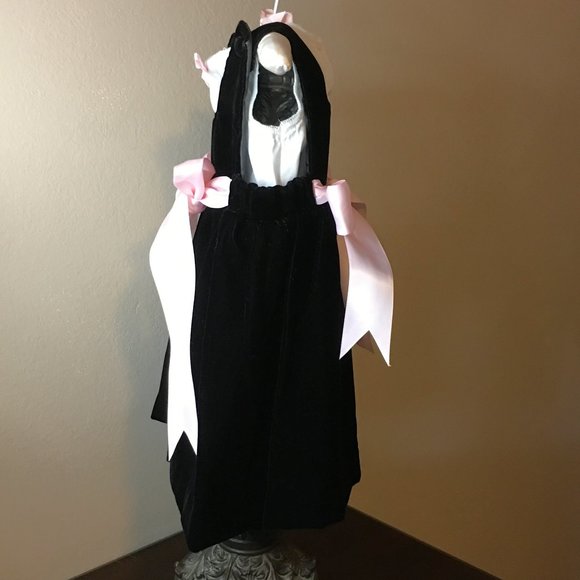 Elegant Grandma-Made 2-piece Layered Pinafore Velvet Baby Dress 👶🎀 - Picture 4 of 15